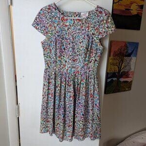 Parker Silk Colorful Peephole Cutout Back Size Small